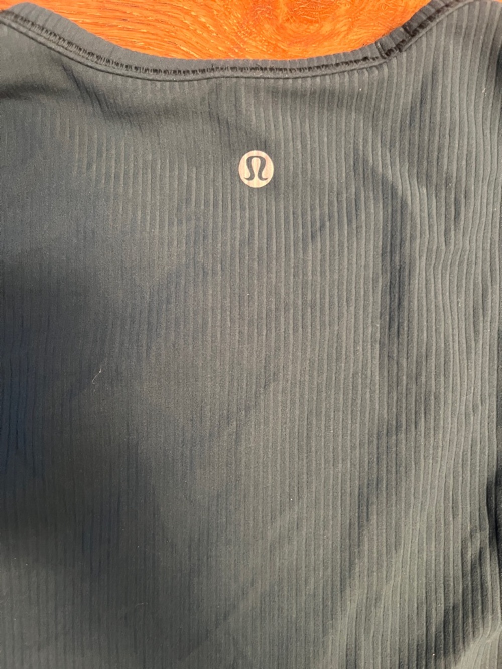 lululemon athletica Deep Teal Ribbed Long Sleeve Crop Top - Picture 3 of 7